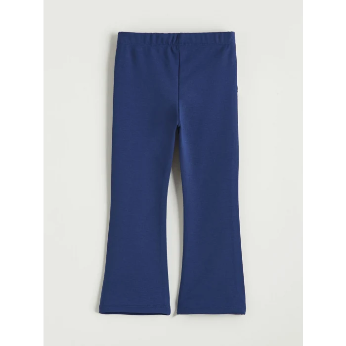 LCW Kids Ekru Bisiklet Yaka Baskılı Kız Çocuk Sweatshirt ve Tayt