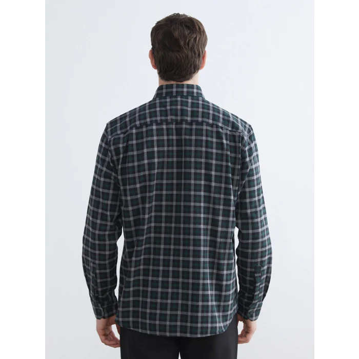 SOUTHBLUE Yeşil Regular Fit Ekose Erkek Oduncu Gömlek