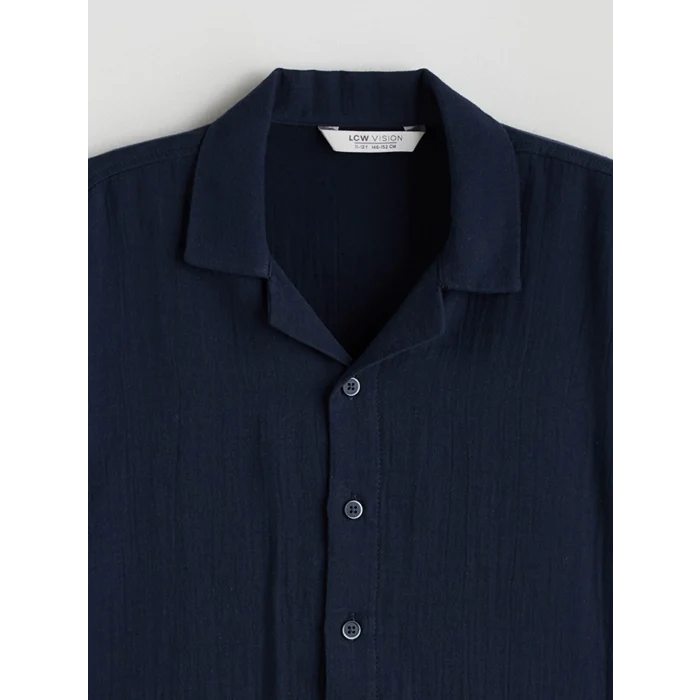 LCW Vision Lacivert Basic Kısa Kollu Erkek Çocuk Gömlek