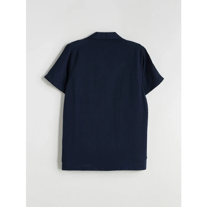 LCW Vision Lacivert Basic Kısa Kollu Erkek Çocuk Gömlek