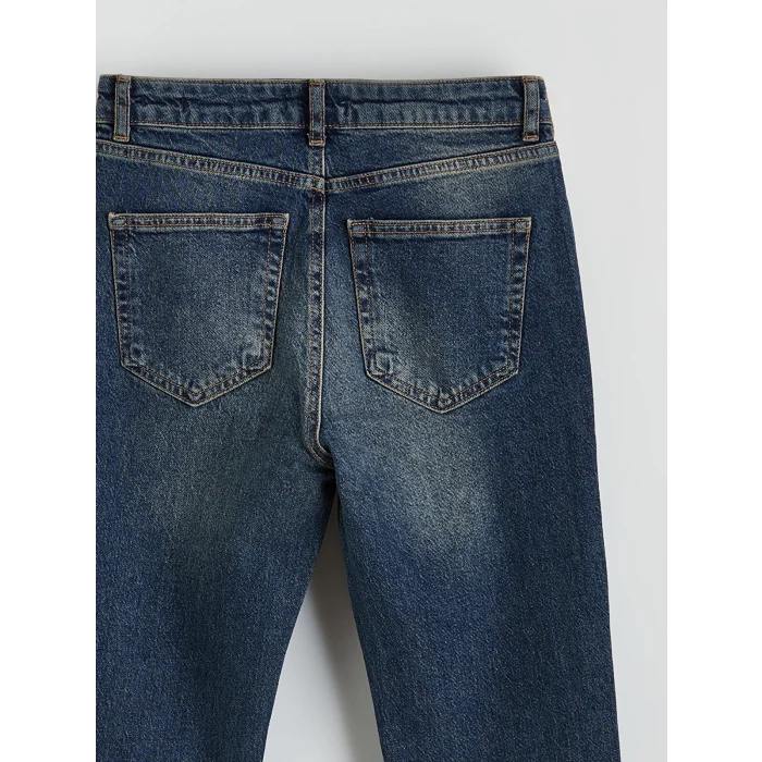 LCW Jeans İndigo Yüksek Bel Flare Kadın Jean Pantolon