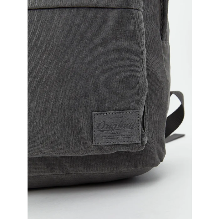 LCW ACCESSORIES Antrasit Düz Fermuarlı Erkek Sırt Çantası