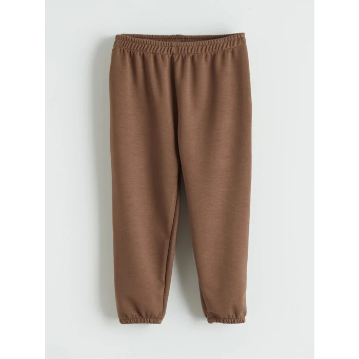 LCW baby Kahverengi Kapüşonlu Erkek Bebek Eşofman Takımı