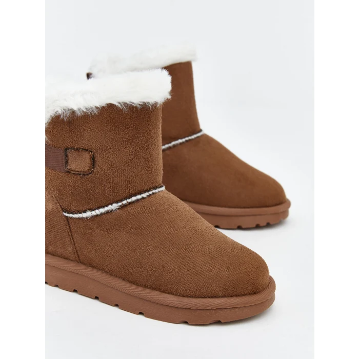 LCW STEPS Kahverengi İçi Kürklü Kız Bebek Bot