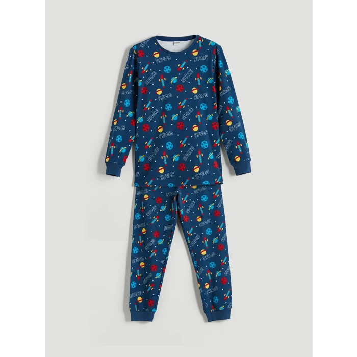 LCW DREAM Lacivert Baskılı Erkek Çocuk Pijama Takımı