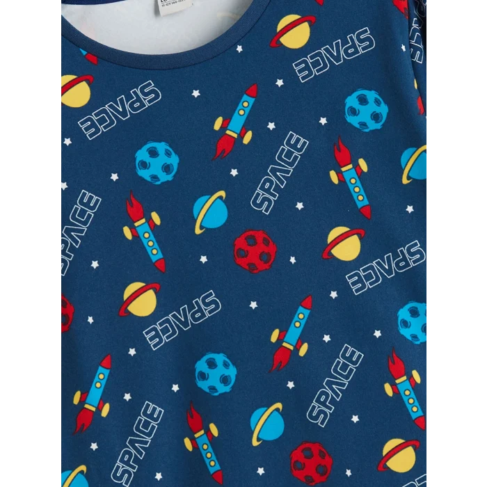 LCW DREAM Lacivert Baskılı Erkek Çocuk Pijama Takımı