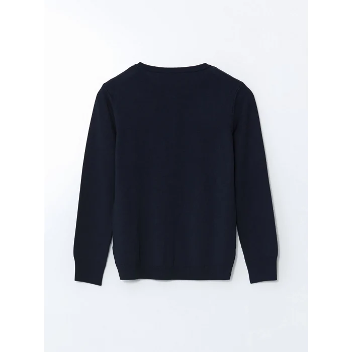 LCWAIKIKI Classic Lacivert Bisiklet Yaka Kadın Triko Hırka