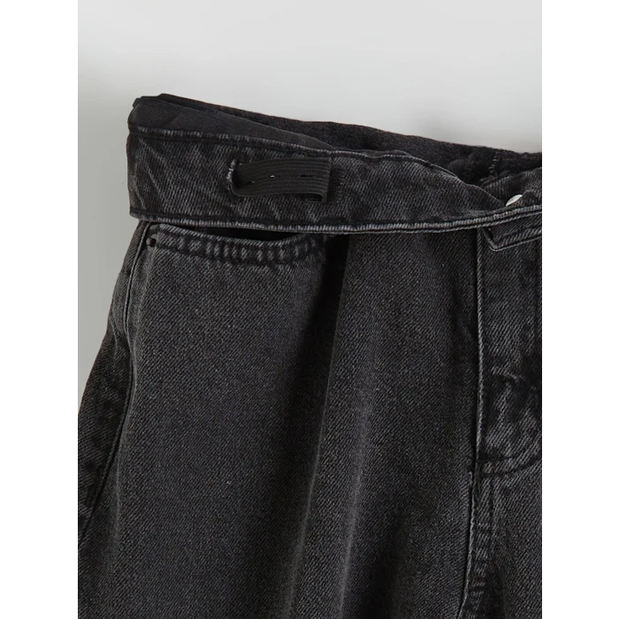 LCW Kids Siyah Boyfriend Kız Çocuk Jean Pantolon