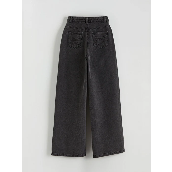 LCW Kids Siyah Boyfriend Kız Çocuk Jean Pantolon