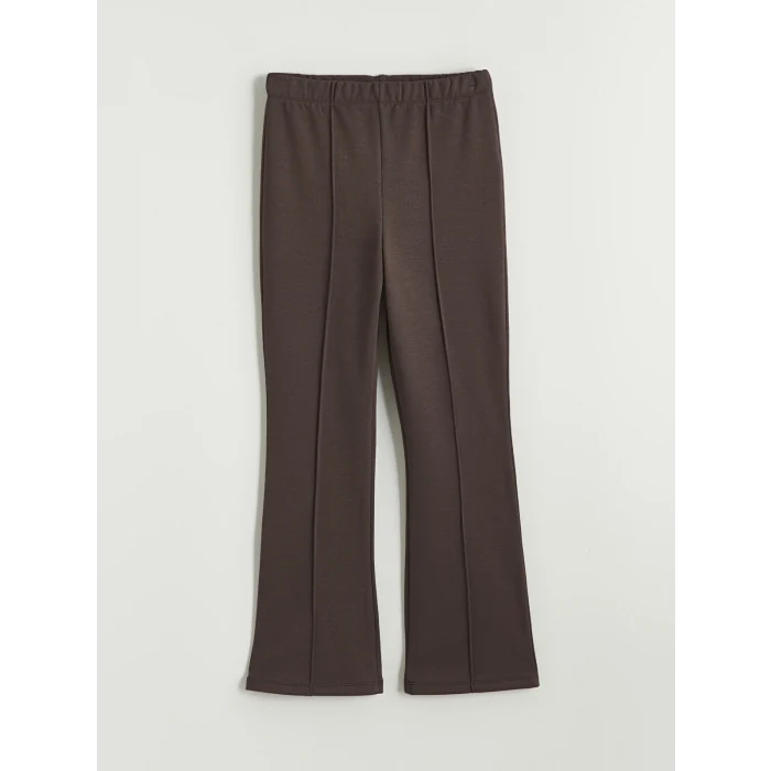 LCW Kids Kahverengi Dik Yaka Kız Çocuk Soft Touch Eşofman Takımı