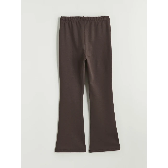 LCW Kids Kahverengi Dik Yaka Kız Çocuk Soft Touch Eşofman Takımı