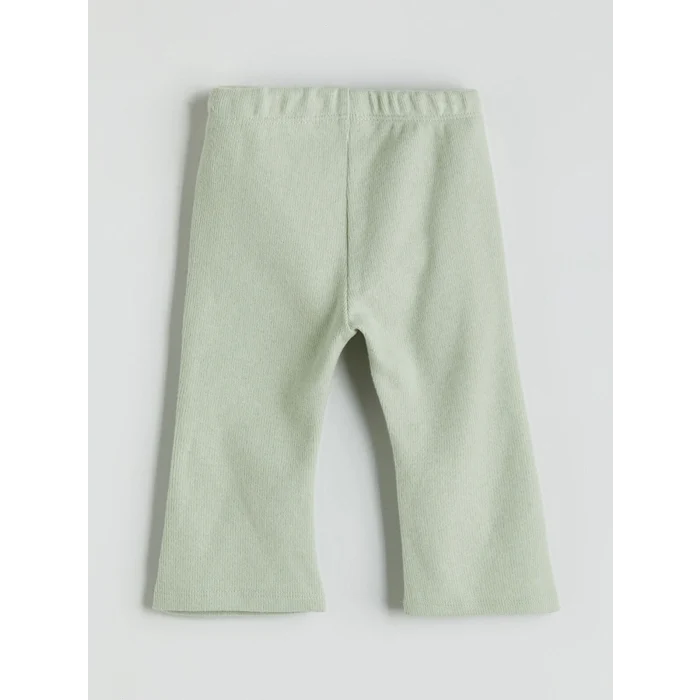 LCW baby Ekru Fiyonk Detaylı Yumuşak Dokulu Kız Bebek Sweatshirt ve Tayt