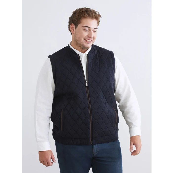 LCWAIKIKI Classic Lacivert Standart Kalıp Kolej Yaka Erkek Yelek