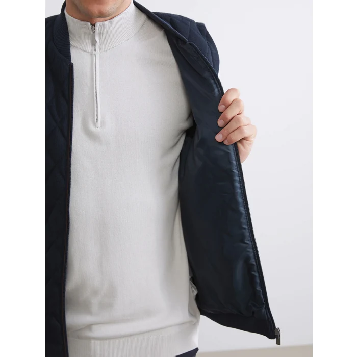 LCWAIKIKI Classic Lacivert Standart Kalıp Kolej Yaka Erkek Yelek