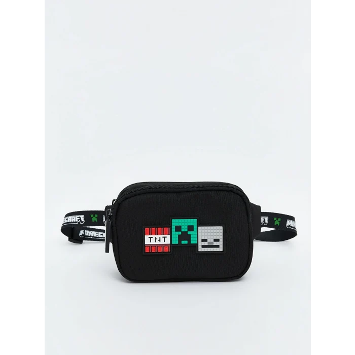 LCW ACCESSORIES Siyah Minecraft Baskılı Erkek Çocuk Bel Çantası