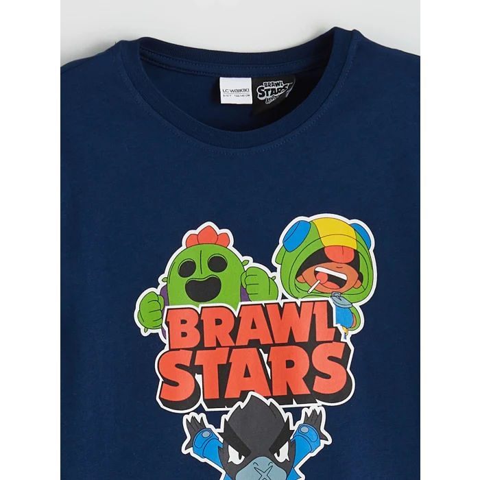 LCW Kids Lacivert Brawl Stars Baskılı Erkek Çocuk Pijama Takım