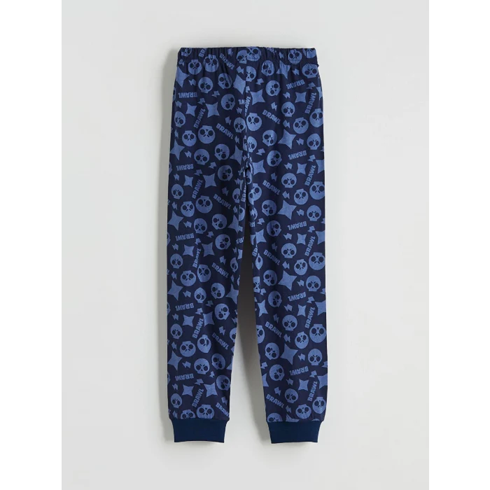 LCW Kids Lacivert Brawl Stars Baskılı Erkek Çocuk Pijama Takım