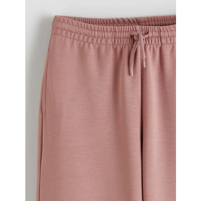 LCW Kids Pembe Bisiklet Yaka Kız Çocuk Soft Touch Sweatshirt ve Eşofman Altı