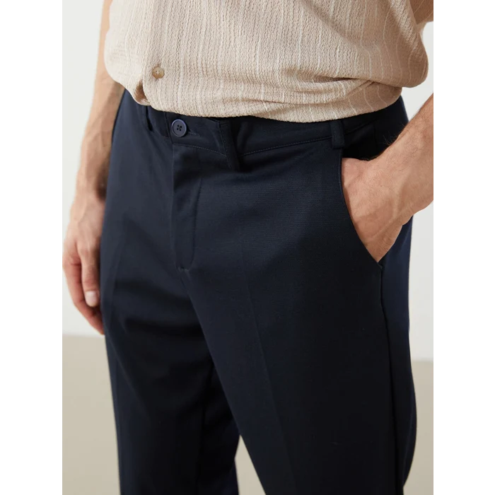 LCWAIKIKI Classic Lacivert Dar Kalıp Erkek Chino Pantolon