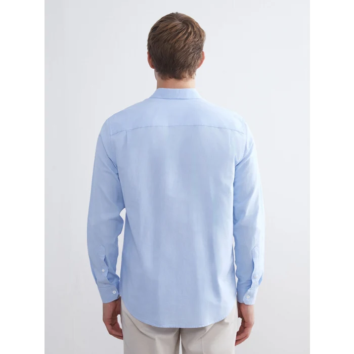 LCWAIKIKI Classic Mavi Regular Fit Uzun Kollu Oxford Erkek Gömlek