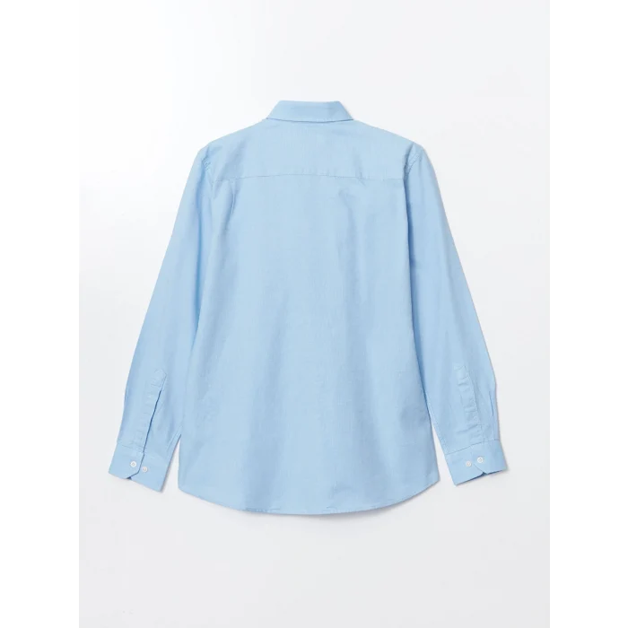 LCWAIKIKI Classic Mavi Regular Fit Uzun Kollu Oxford Erkek Gömlek
