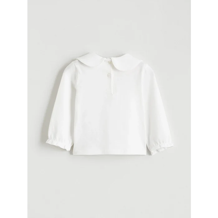 LCW baby Pembe Bebe Yaka Çiçekli Kız Bebek Salopet Elbise