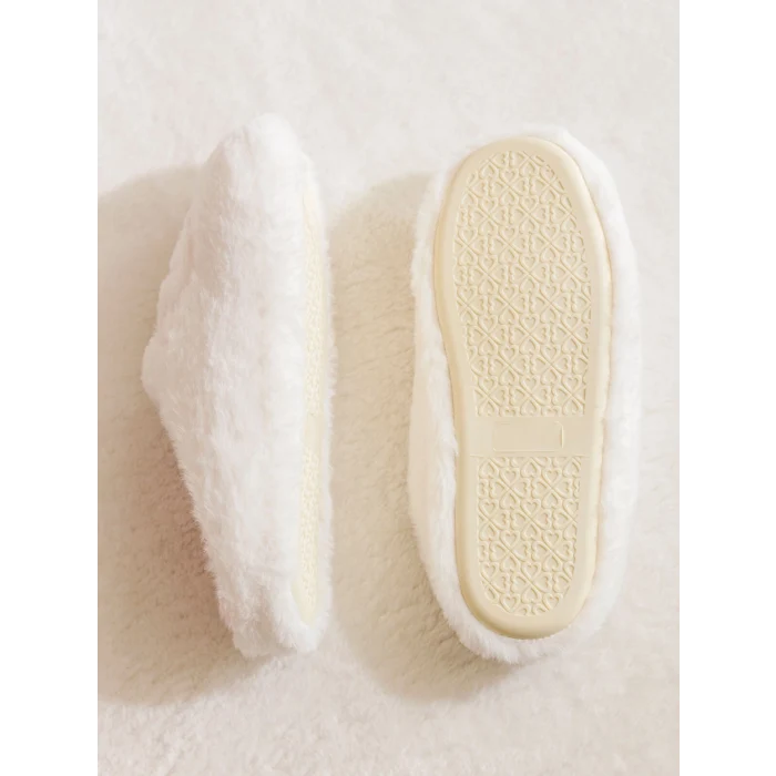 LCW STEPS Ekru Kedi Nakışlı Kadın Ev Terliği