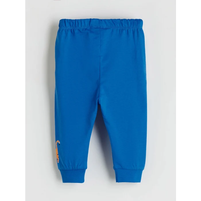 LCW baby Bej Bisiklet Yaka Erkek Bebek Sweatshirt ve Eşofman Alt