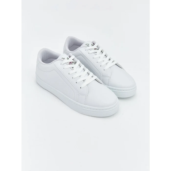 LCW STEPS Beyaz Deri Görünümlü Kadın Spor Ayakkabı