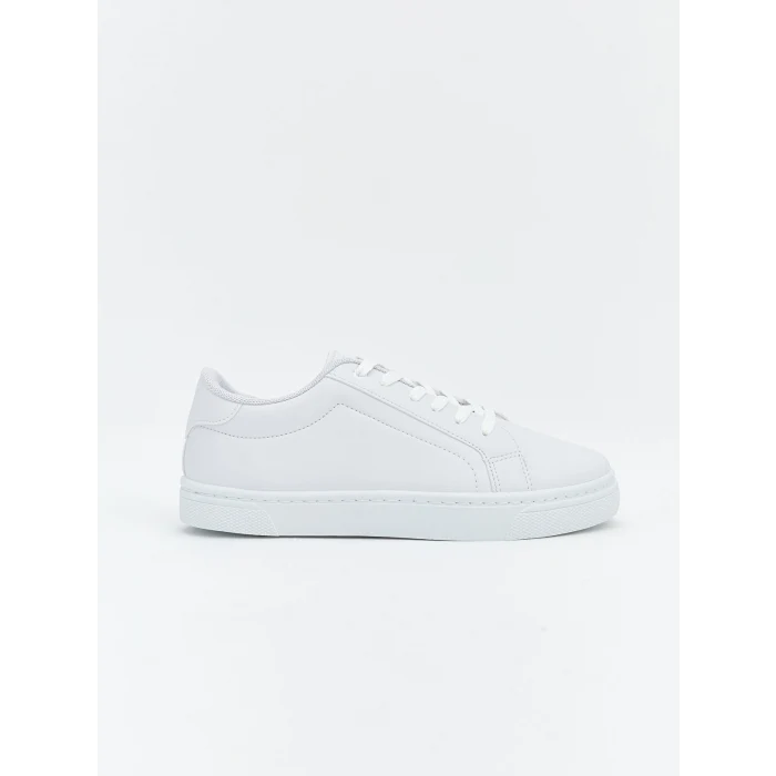 LCW STEPS Beyaz Deri Görünümlü Kadın Spor Ayakkabı