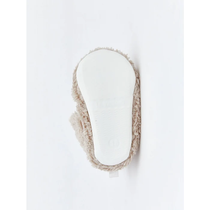 LCW STEPS Bej Pelüş Erkek Bebek Panduf