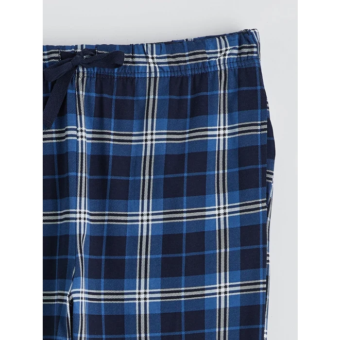 LC WAIKIKI Lacivert Ekose Erkek Pijama Takımı