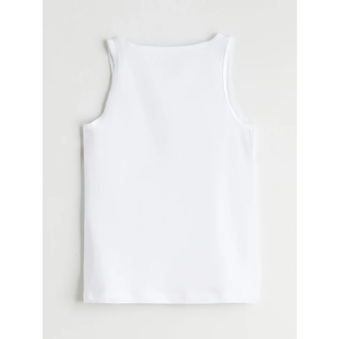 LCW Kids Beyaz Bisiklet Yaka Kız Çocuk Atlet 2li