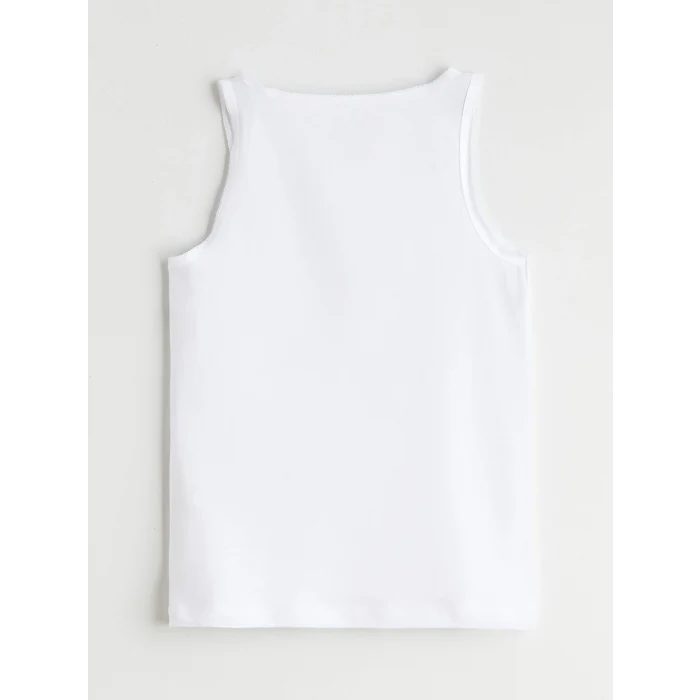 LCW Kids Beyaz Bisiklet Yaka Kız Çocuk Atlet 2li