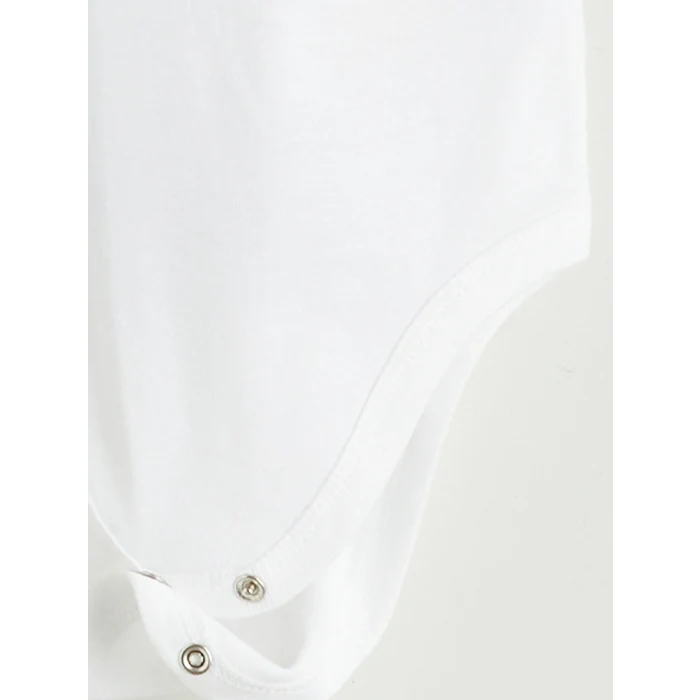 LCW baby Ekru Bisiklet Yaka Kız Bebek Çıtçıtlı Body 3lü