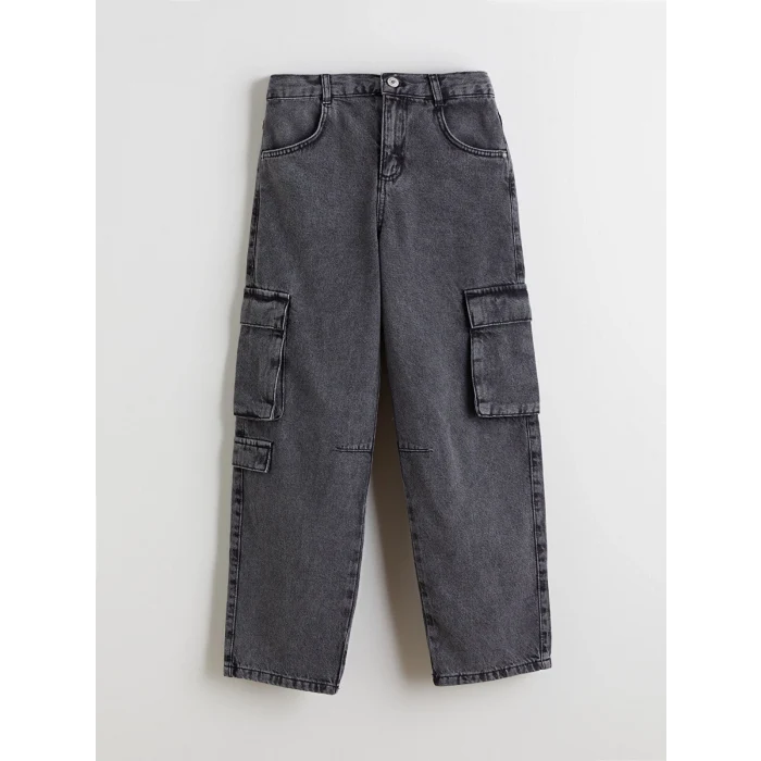 LCW Kids Antrasit Erkek Çocuk Kargo Jean Pantolon