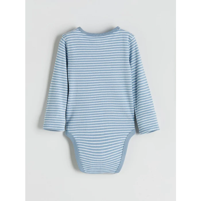 LCW baby Bej Bisiklet Yaka Erkek Bebek Çıtçıtlı Bodysuit 2li