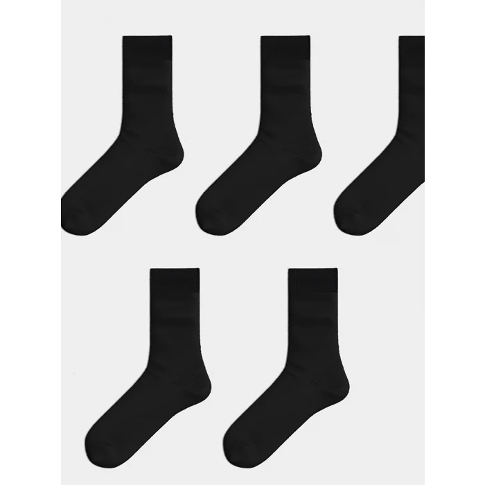 LCW ACCESSORIES Siyah Erkek Soket Çorap 5li