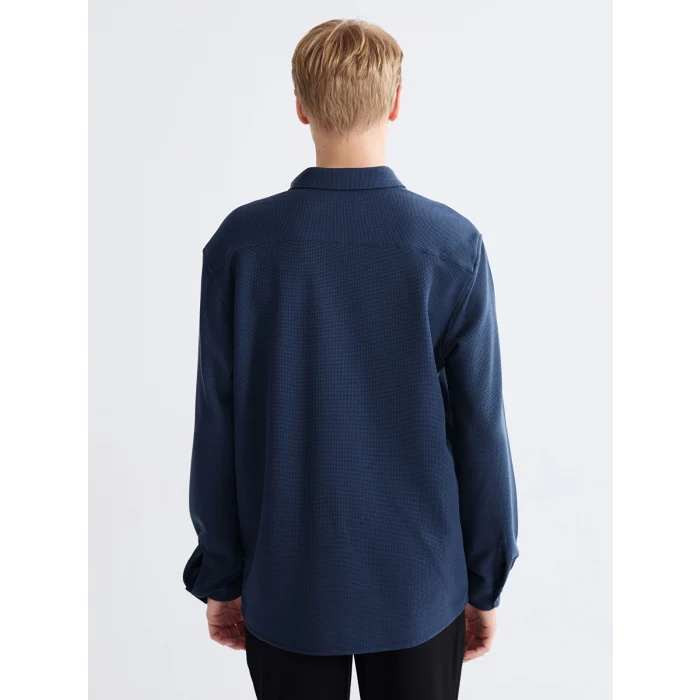 LCW Vision Petrol Slim Fit Erkek Gömlek