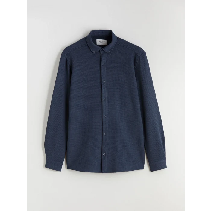 LCW Vision Petrol Slim Fit Erkek Gömlek