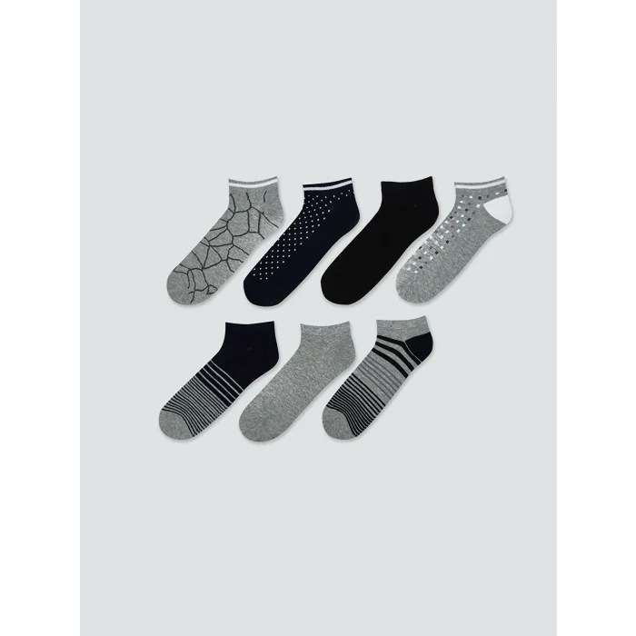 LCW ACCESSORIES Karışık Desenli Erkek Patik Çorap 7li