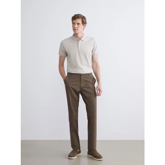 LCWAIKIKI Classic Bej Polo Yaka Erkek Tişört