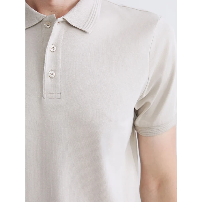 LCWAIKIKI Classic Bej Polo Yaka Erkek Tişört