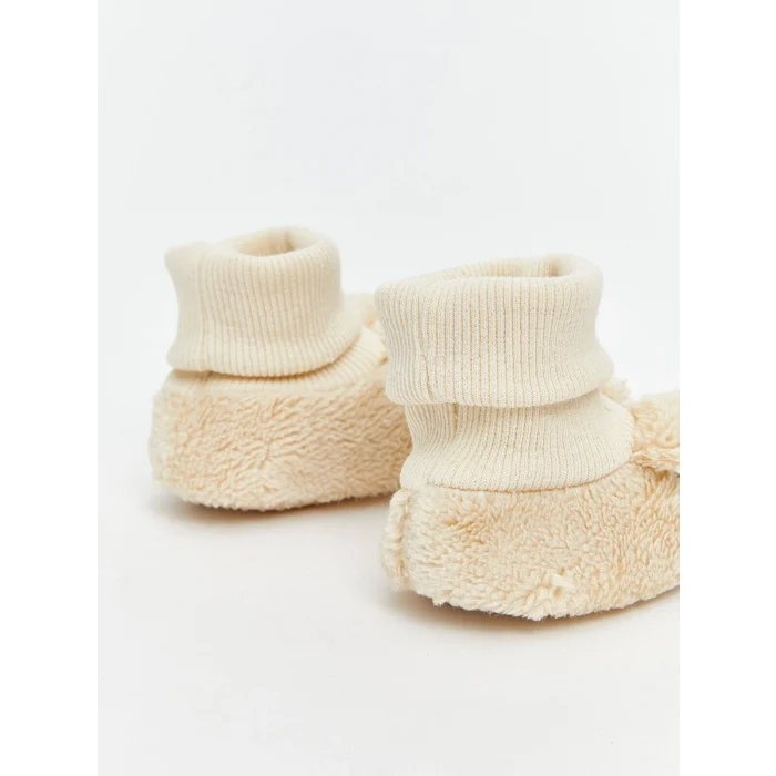 LCW STEPS Bej Hayvan Figürlü Erkek Bebek Çoraplı Ev Ayakkabısı