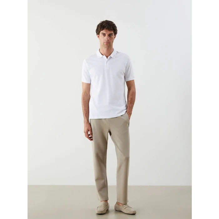 LCWAIKIKI Classic Beyaz Polo Yaka Kısa Kollu Pike Erkek Tişört