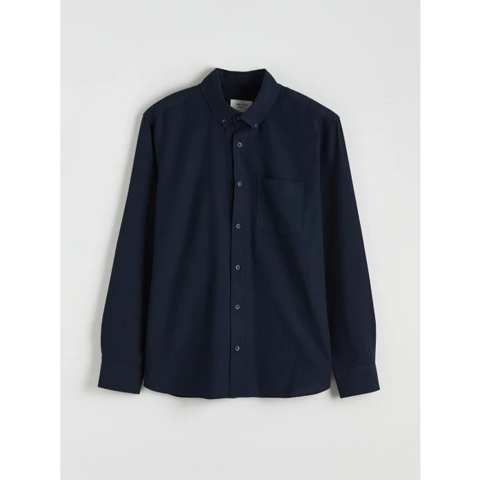 LCW Vision Lacivert Regular Fit Uzun Kollu Erkek Gömlek