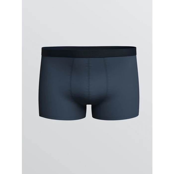 LC WAIKIKI İndigo Rahat Kalıp Pamuklu Esnek Erkek Boxer 3lü