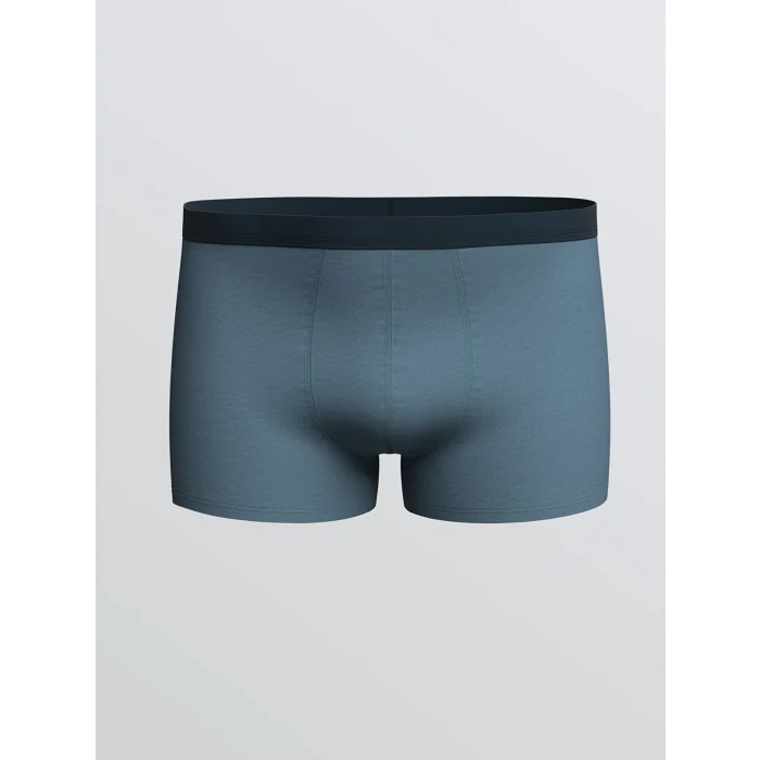 LC WAIKIKI İndigo Rahat Kalıp Pamuklu Esnek Erkek Boxer 3lü