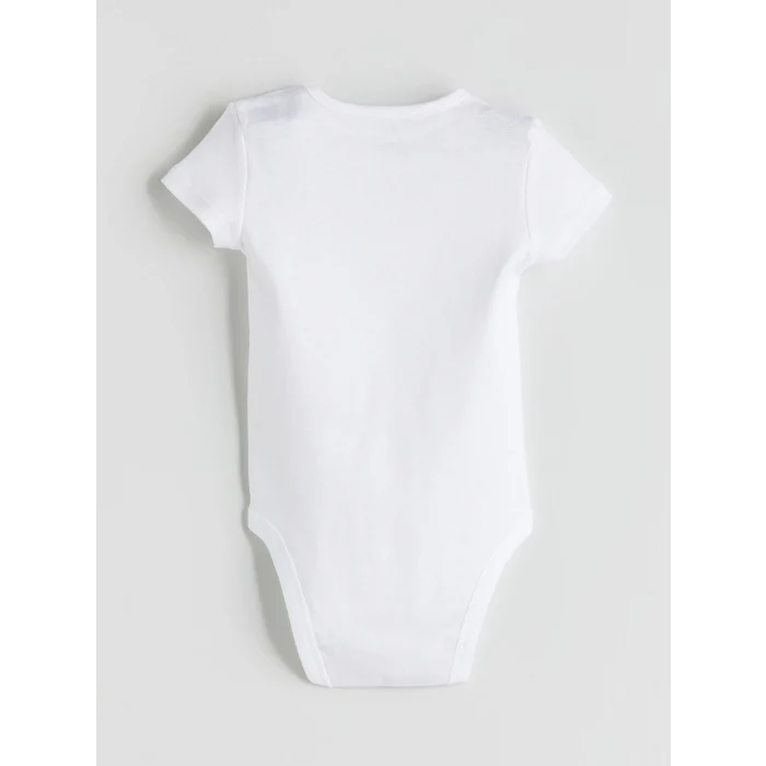 LCW baby Ekru Basic Kız Bebek Çıtçıtlı Body 3lü