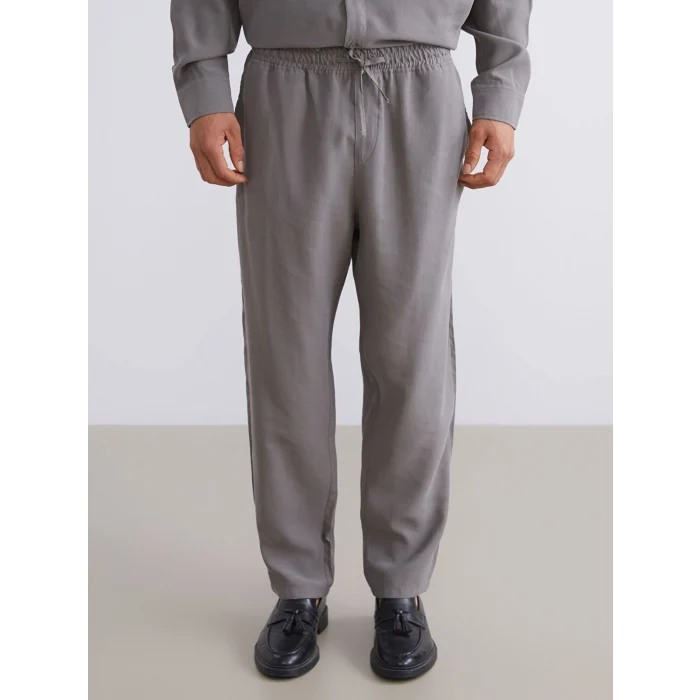XSIDE Gri Rahat Kalıp Gabardin Erkek Pantolon